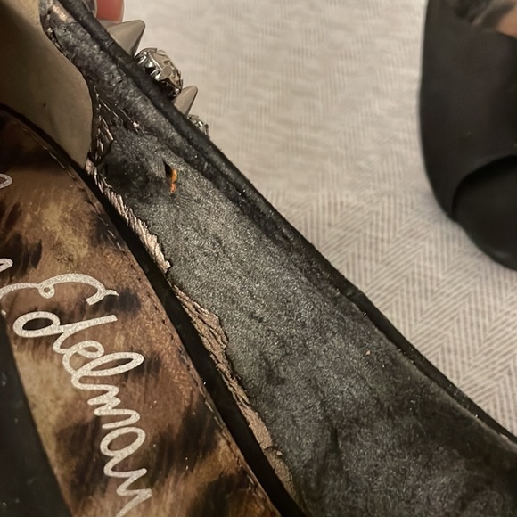 🔥 Sam Edelman Lorissa Spiked Peep-Toe Heels Size 7.5 - Picture 10 of 14